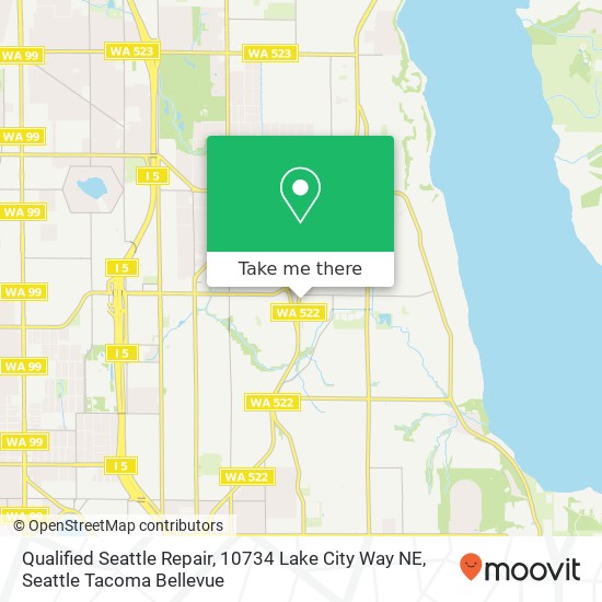 Qualified Seattle Repair, 10734 Lake City Way NE map