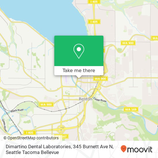 Mapa de Dimartino Dental Laboratories, 345 Burnett Ave N