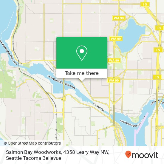 Salmon Bay Woodworks, 4358 Leary Way NW map