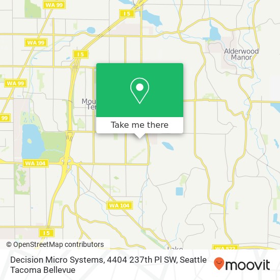 Mapa de Decision Micro Systems, 4404 237th Pl SW