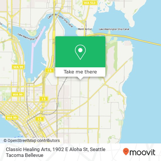 Mapa de Classic Healing Arts, 1902 E Aloha St