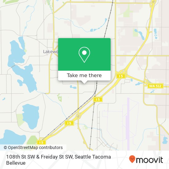 108th St SW & Freiday St SW map