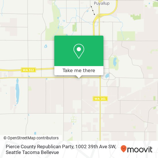 Mapa de Pierce County Republican Party, 1002 39th Ave SW