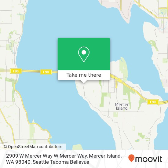 2909,W Mercer Way W Mercer Way, Mercer Island, WA 98040 map