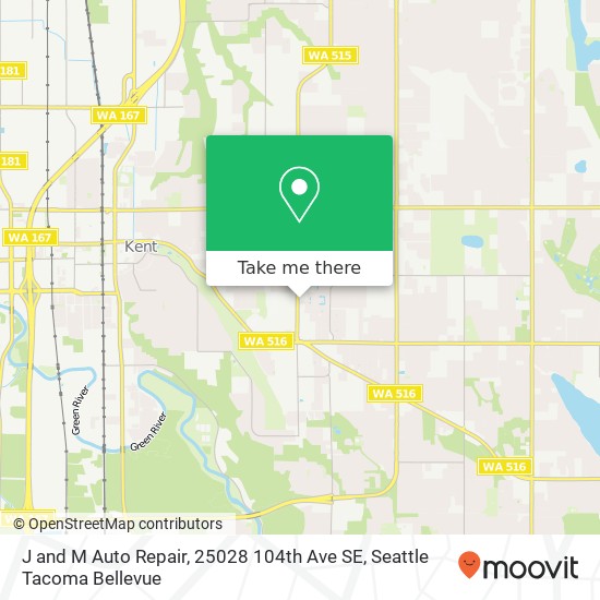 Mapa de J and M Auto Repair, 25028 104th Ave SE