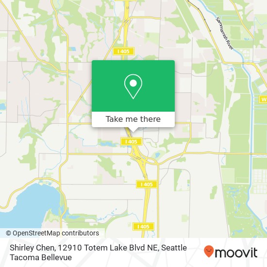 Mapa de Shirley Chen, 12910 Totem Lake Blvd NE