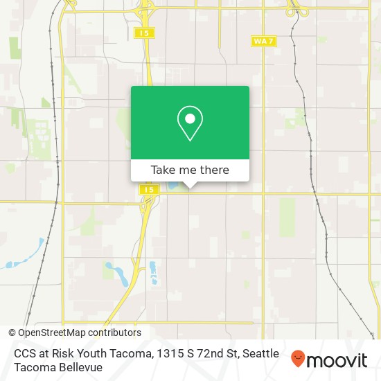 Mapa de CCS at Risk Youth Tacoma, 1315 S 72nd St