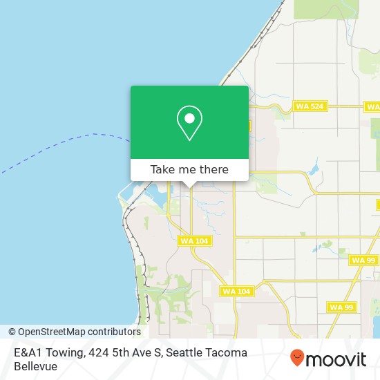 Mapa de E&A1 Towing, 424 5th Ave S