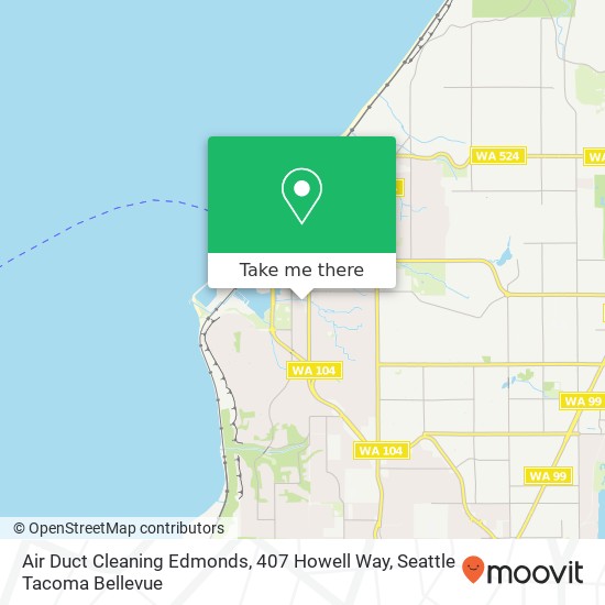 Mapa de Air Duct Cleaning Edmonds, 407 Howell Way