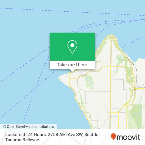 Locksmith 24 Hours, 2758 Alki Ave SW map