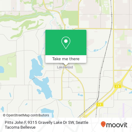 Pitts John F, 9315 Gravelly Lake Dr SW map