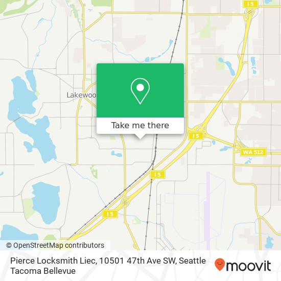 Mapa de Pierce Locksmith Liec, 10501 47th Ave SW