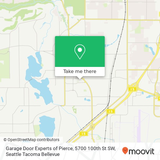 Garage Door Experts of Pierce, 5700 100th St SW map