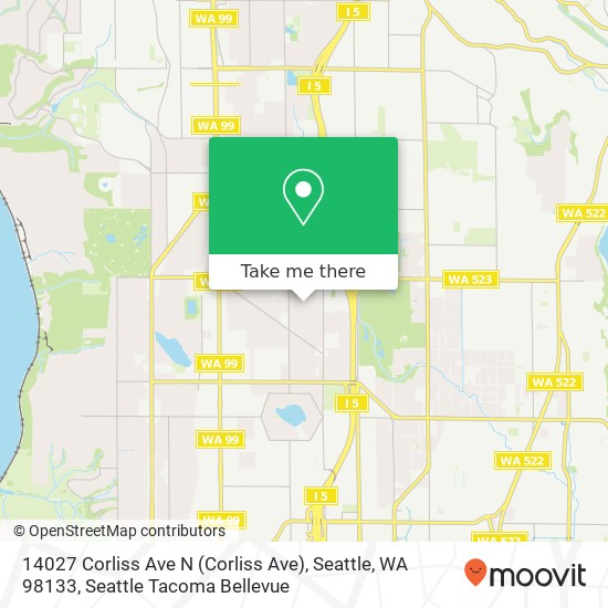 Mapa de 14027 Corliss Ave N (Corliss Ave), Seattle, WA 98133