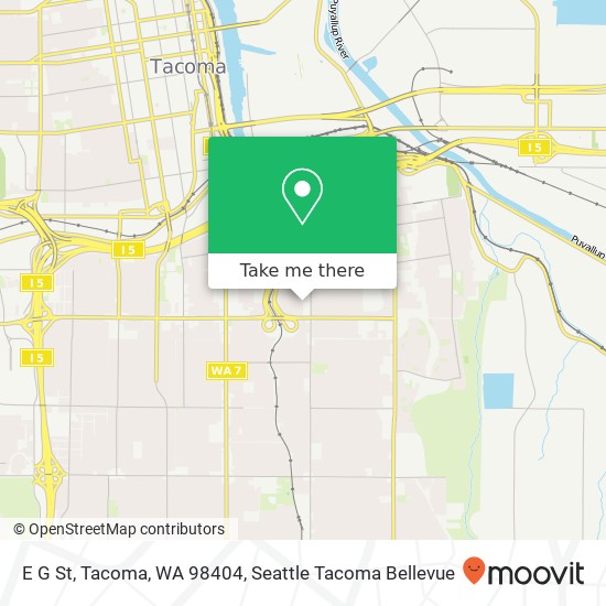 Mapa de E G St, Tacoma, WA 98404