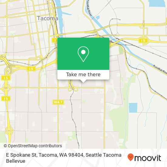 Mapa de E Spokane St, Tacoma, WA 98404