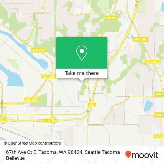 Mapa de 67th Ave Ct E, Tacoma, WA 98424