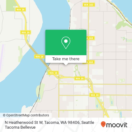 N Heatherwood St W, Tacoma, WA 98406 map