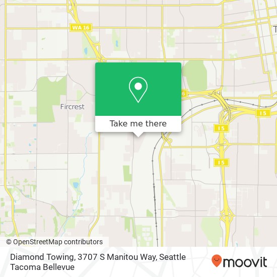 Mapa de Diamond Towing, 3707 S Manitou Way