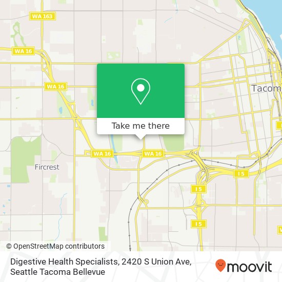 Mapa de Digestive Health Specialists, 2420 S Union Ave