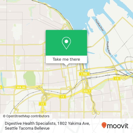 Mapa de Digestive Health Specialists, 1802 Yakima Ave