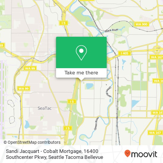 Sandi Jacquart - Cobalt Mortgage, 16400 Southcenter Pkwy map