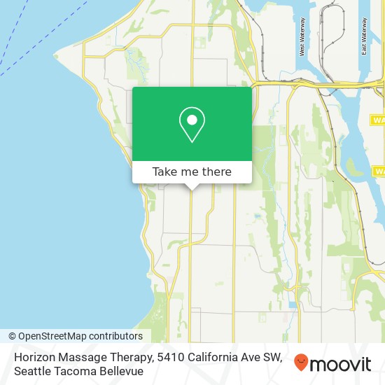 Horizon Massage Therapy, 5410 California Ave SW map