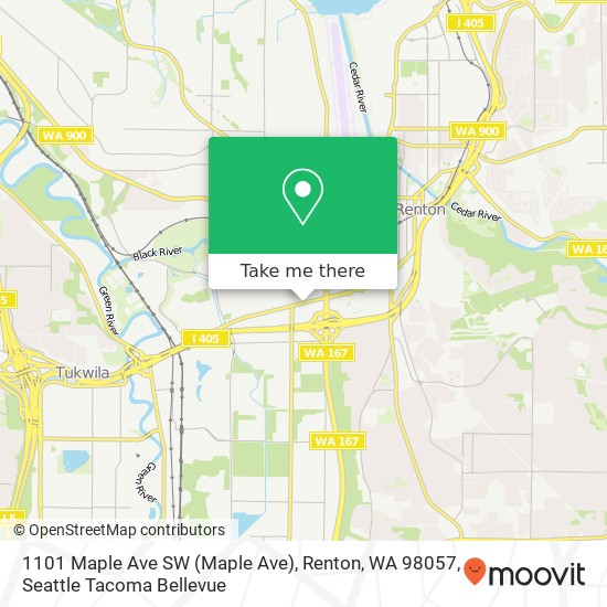 1101 Maple Ave SW (Maple Ave), Renton, WA 98057 map