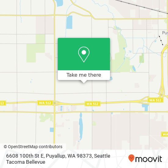 Mapa de 6608 100th St E, Puyallup, WA 98373