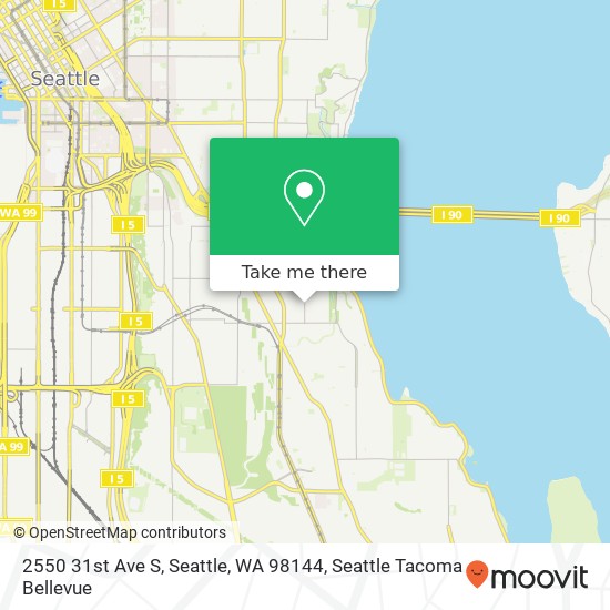 Mapa de 2550 31st Ave S, Seattle, WA 98144