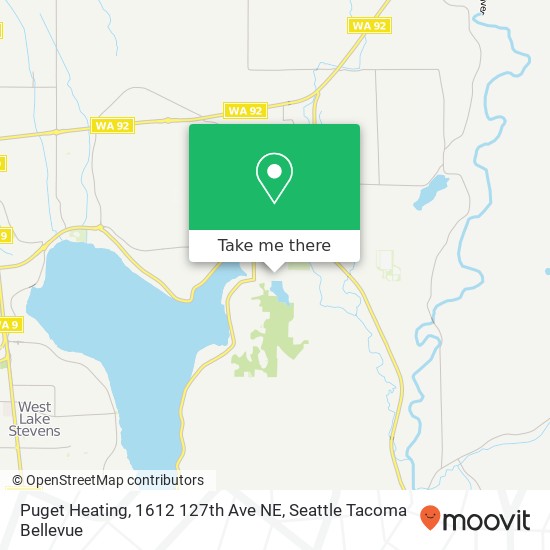 Puget Heating, 1612 127th Ave NE map