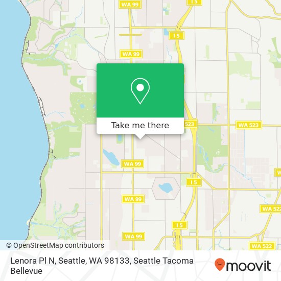 Mapa de Lenora Pl N, Seattle, WA 98133