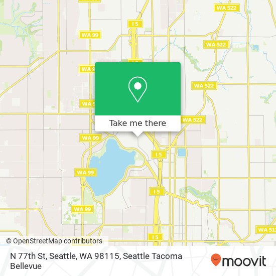 Mapa de N 77th St, Seattle, WA 98115