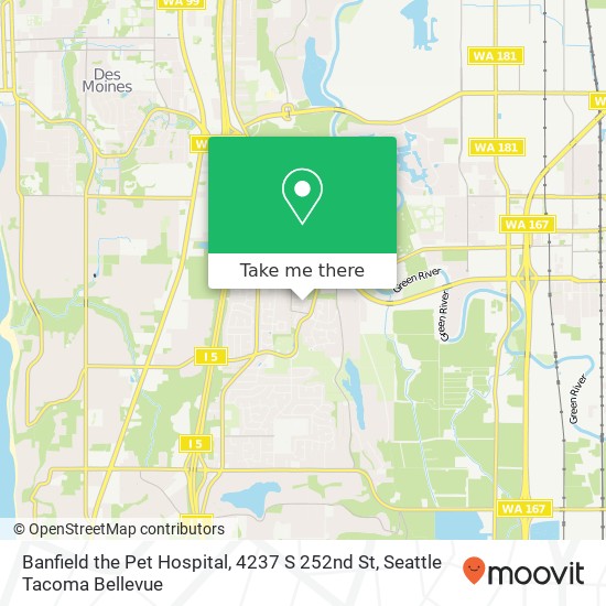 Mapa de Banfield the Pet Hospital, 4237 S 252nd St