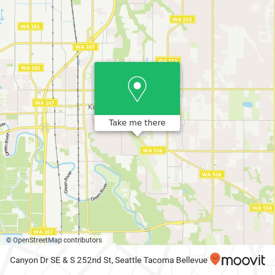 Canyon Dr SE & S 252nd St map