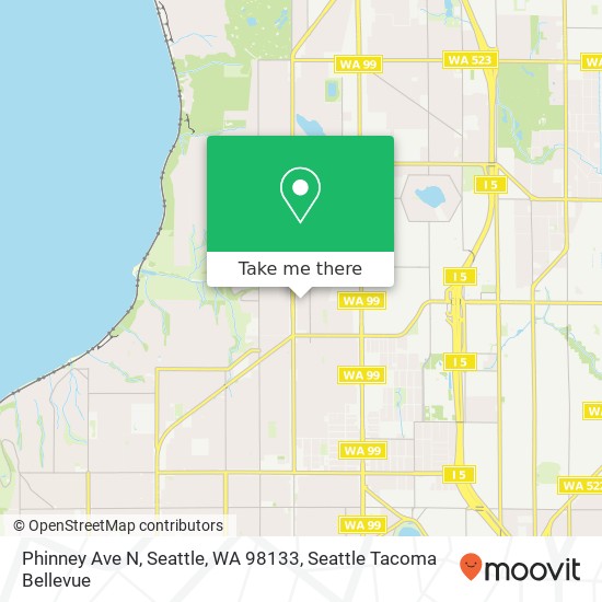 Mapa de Phinney Ave N, Seattle, WA 98133