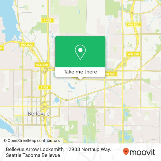 Bellevue Arrow Locksmith, 12903 Northup Way map