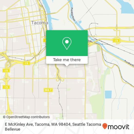 Mapa de E McKinley Ave, Tacoma, WA 98404