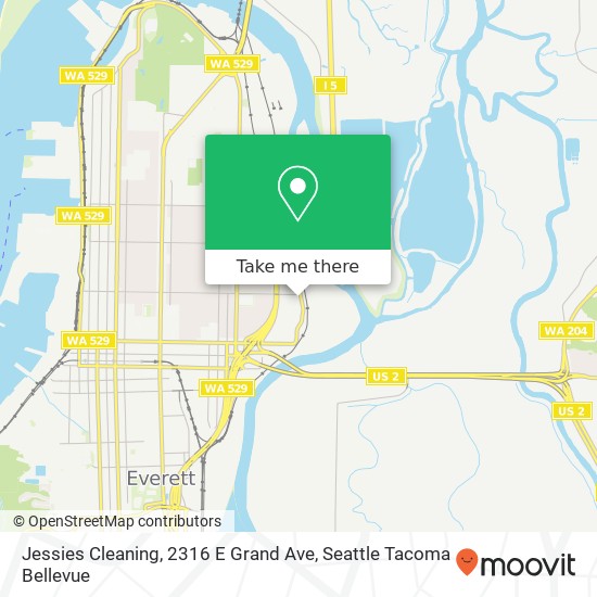 Mapa de Jessies Cleaning, 2316 E Grand Ave