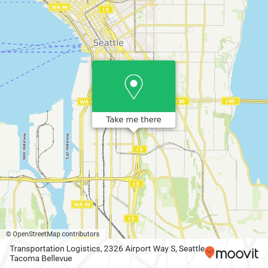 Mapa de Transportation Logistics, 2326 Airport Way S