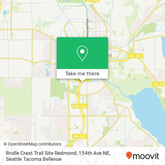 Mapa de Bridle Crest Trail Site Redmond, 154th Ave NE