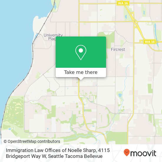 Immigration Law Offices of Noelle Sharp, 4115 Bridgeport Way W map