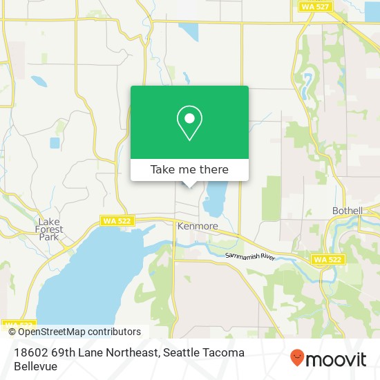 Mapa de 18602 69th Lane Northeast, 18602 69th Ln NE, Kenmore, WA 98028, USA