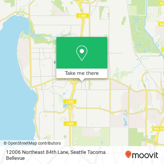 Mapa de 12006 Northeast 84th Lane, 12006 NE 84th Ln, Kirkland, WA 98033, USA