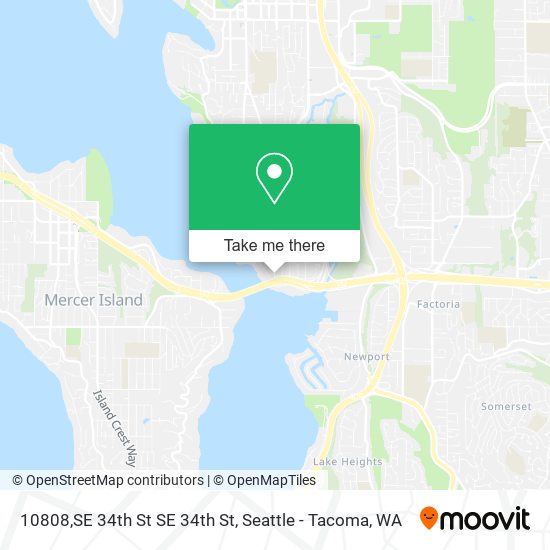 Mapa de 10808,SE 34th St SE 34th St