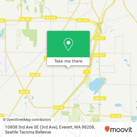 Mapa de 10808 3rd Ave SE (3rd Ave), Everett, WA 98208