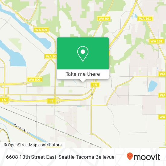 6608 10th Street East, 6608 10th St E, Fife, WA 98424, USA map