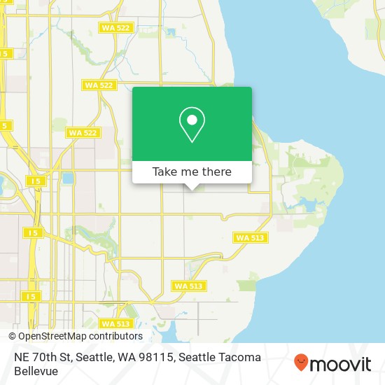 Mapa de NE 70th St, Seattle, WA 98115