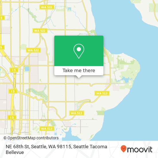 Mapa de NE 68th St, Seattle, WA 98115