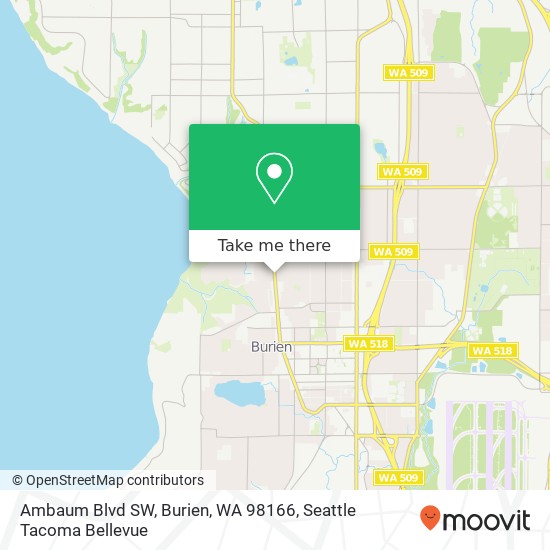 Mapa de Ambaum Blvd SW, Burien, WA 98166